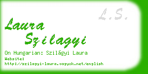 laura szilagyi business card